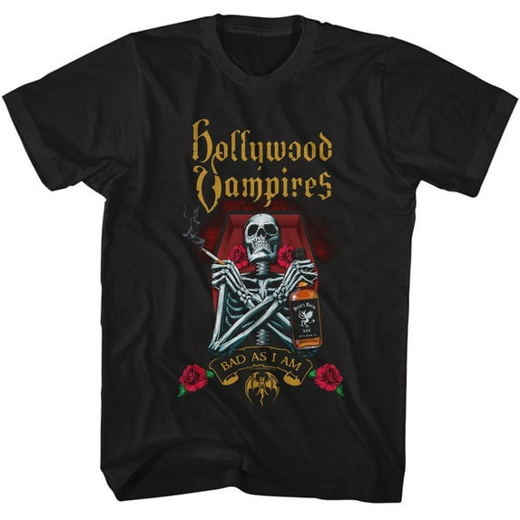 Hollywood Vampires Bad As I Am Black Adult T-Shirt 4Xl