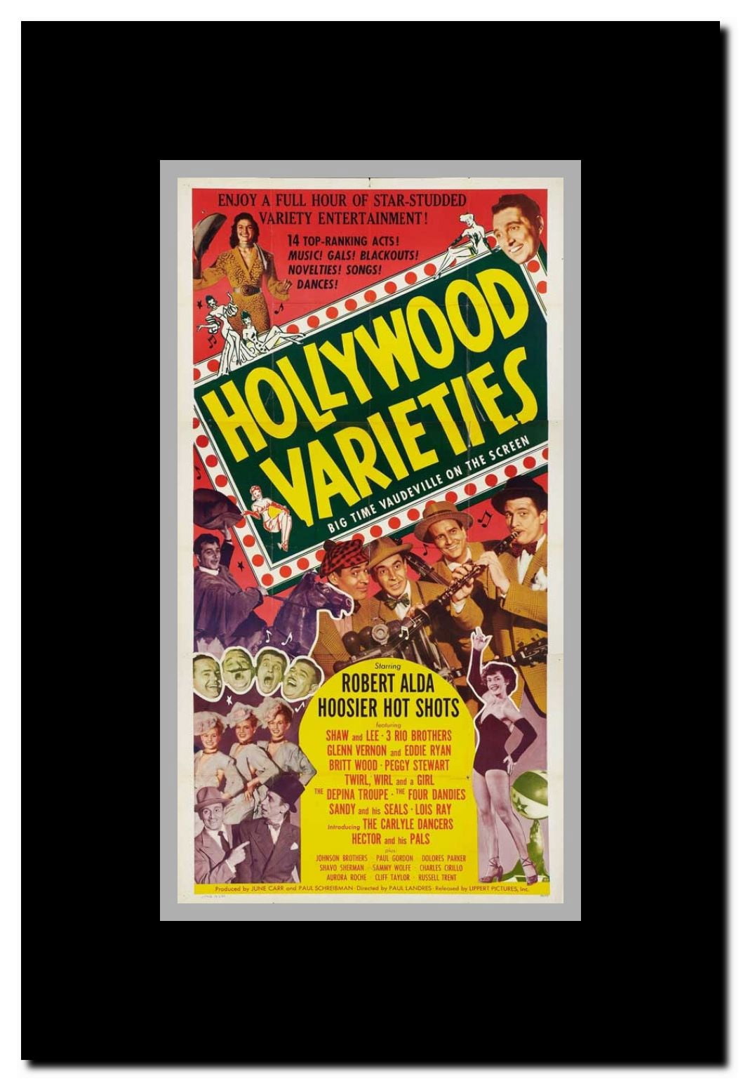 Hollywood Varieties Framed Movie Poster