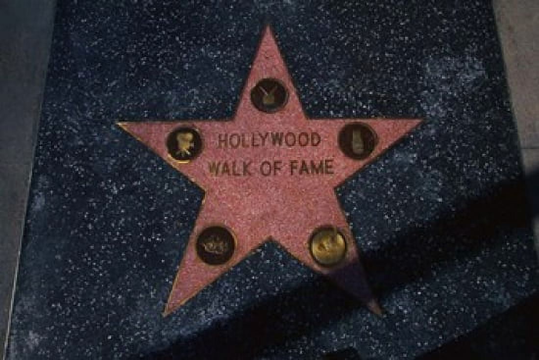 Hollywood Walk of Fame Star Los Angeles CA Canvas Art - Panoramic Images (18 x 12)