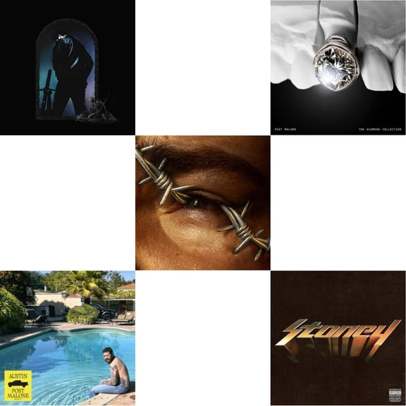 Hollywood's Bleeding (2LP/Pink Vinyl) & Austin (Forest Green/2LP) (X) & Beerbongs & Bentleys (2LP/Clear Vinyl) & Diamond Collection (Metallic Silver Vinyl/2LP) & Stoney (Orange LP Vinyl)