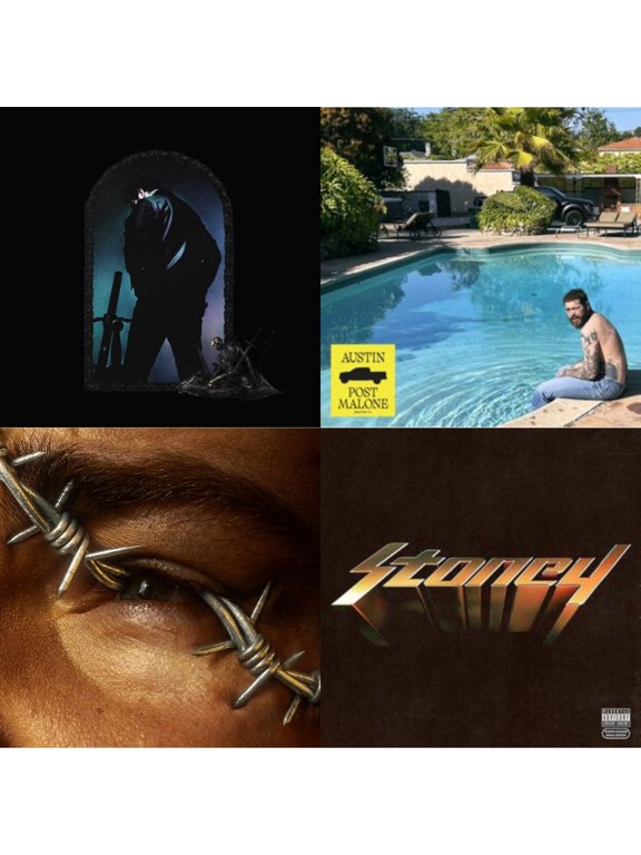 Austin (Forest Green/2LP) (X) & Hollywood's Bleeding (2LP/Pink Vinyl) & Stoney (Orange LP Vinyl) & Beerbongs & Bentleys (2LP/Clear Vinyl)