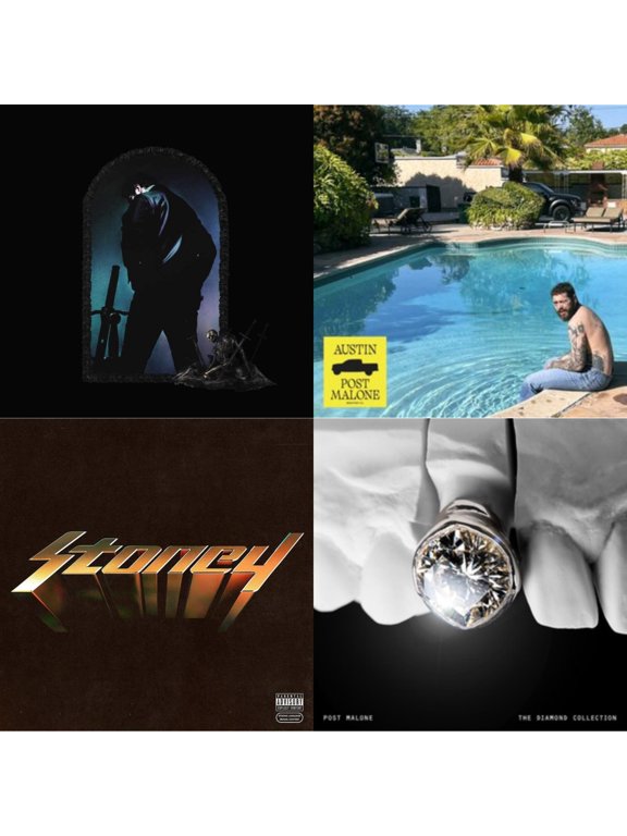 Austin (Forest Green/2LP) (X) & Diamond Collection (Metallic Silver Vinyl/2LP) & Hollywood's Bleeding (2LP/Pink Vinyl) & Stoney (Orange LP Vinyl)