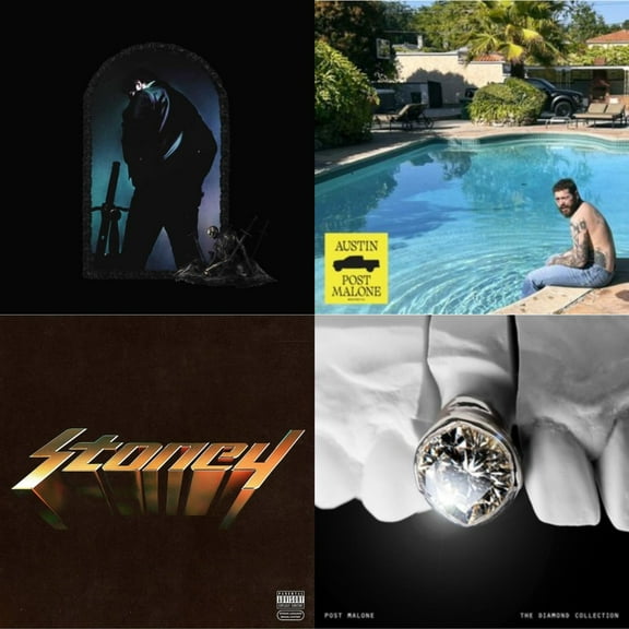 Hollywood's Bleeding (2LP/Pink Vinyl) & Austin (Forest Green/2LP) (X) & Stoney (Orange LP Vinyl) & Diamond Collection (Metallic Silver Vinyl/2LP)