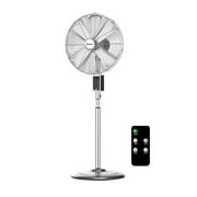 Holmes 16” Digital Metal Stand Fan, 3-Speed, Oscillating, Adjustable Height, Remote, Chrome