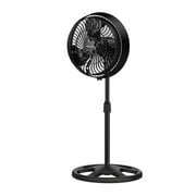 Holmes 16" Outdoor Misting Stand Fan, 3-Speed, Oscillating, GFCI, Hose, Black