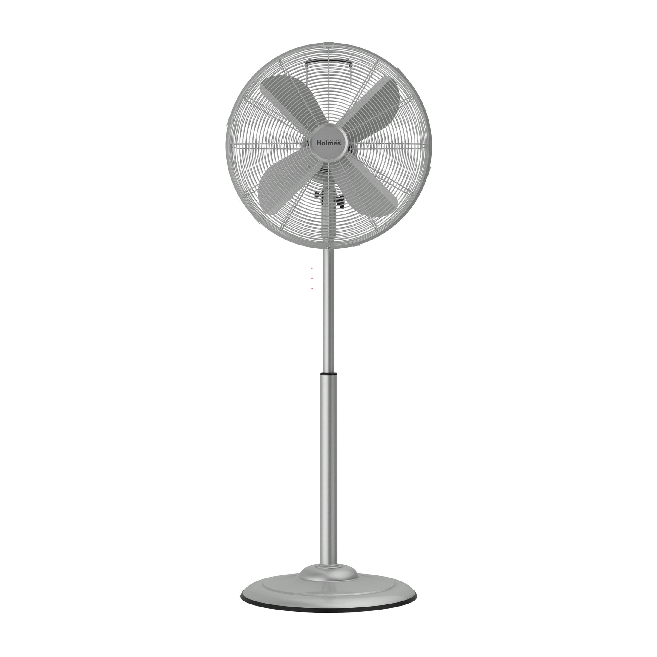 Holmes 16 Inch Oscillating Stand Fan 3 Speed Tilt Head Pedestal Brushed Chrome