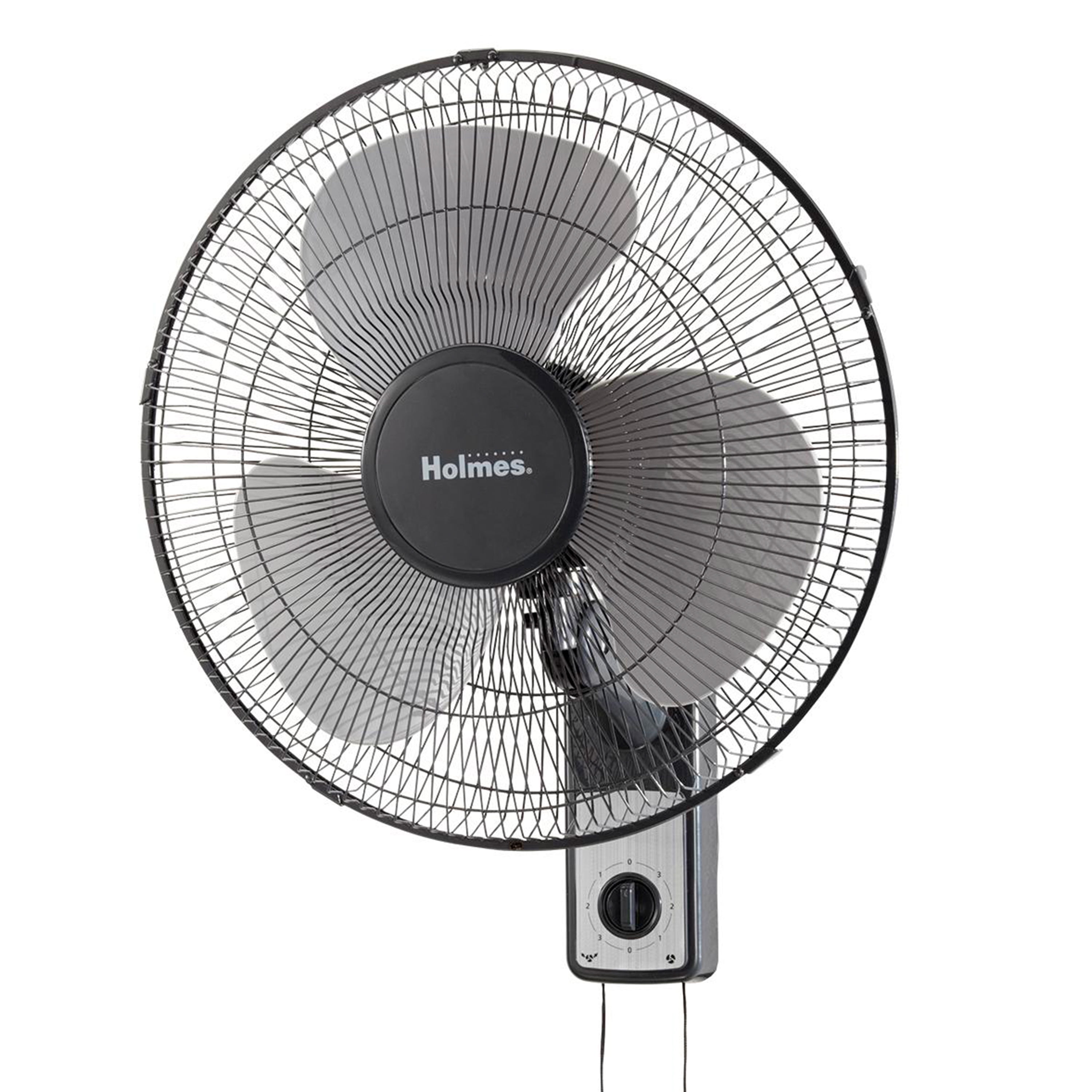 Holmes 16 Inch Black Metal Oscillating Wall-Mount Fan