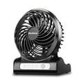thumbnail image 1 of Holmes 4" Rechargeable USB Desk Fan Portable Cordless with 90 Degree Adjustable Tilt Black, 1 of 9