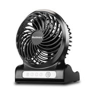 Holmes 4 Rechargeable USB Desk Fan Portable Cordless with 90 Degree Adjustable Tilt Black