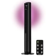 thumbnail image 1 of Holmes 42” Tower Fan, Oscillating, RGB Accent Light, 5-Speed, LCD, Remote, Black, 1 of 9