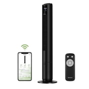 Holmes 42 SmartConnect Wi-Fi Digital Tower Fan with ClearRead Display 5 Speeds Remote Black