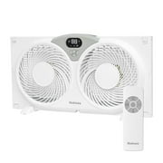 Holmes 9 Digital Window Fan, 3-Speed, Thermostat, Remote, Adjustable Extenders