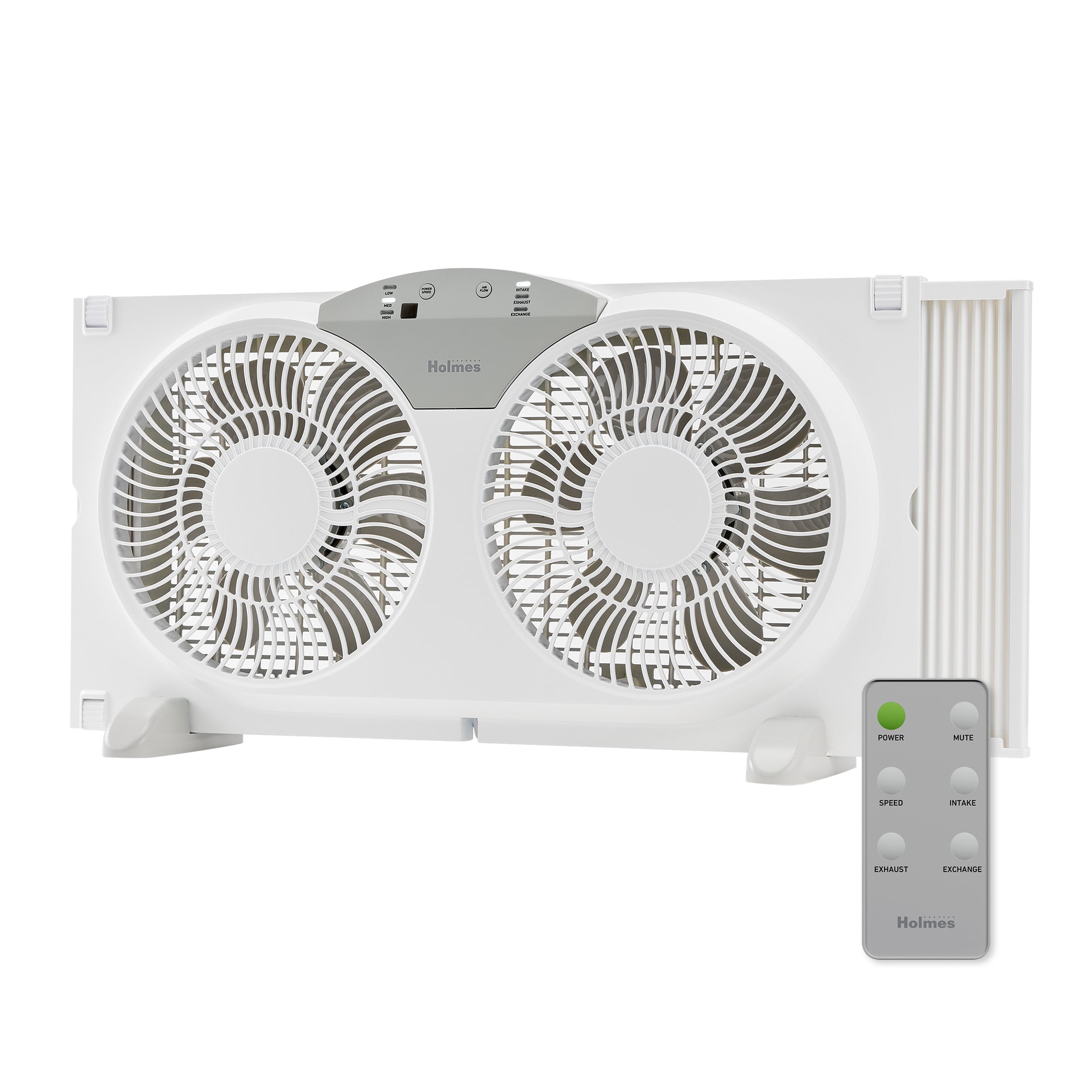 Holmes 9" TwinBlade Digital Window Fan, Reversible Airflow, 3 Speeds