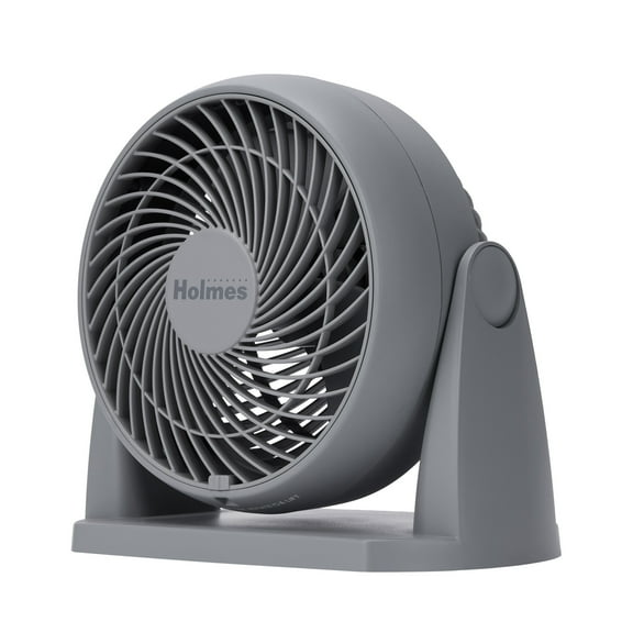 Holmes Blizzard Air Circulator Fan, 3 Speeds, 90° Tilt, Removable Grill, Cool Grey