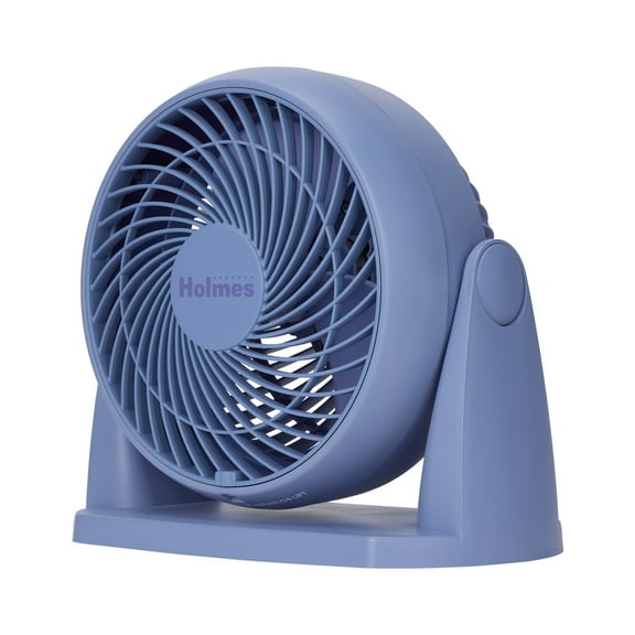 Open Box Holmes Blizzard Air Circulator Fan, 3 Speeds, 90 Tilt, Removable Grill, Smoky Blue