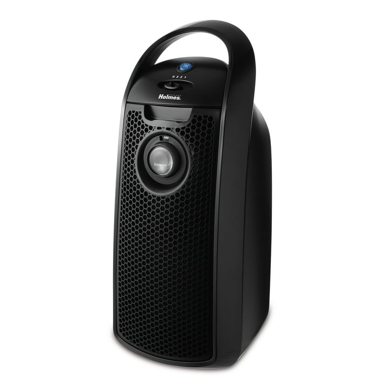Holmes Mini tower HEPA type Air Purifier with Visipure Filter Viewing Window 138 Square Foot Room Capacity Three Speed Black HAP9415 UA