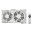 thumbnail image 1 of Holmes 9 Inch TwinBreeze Reversible Window Fan 3 Speed Remote CleanBreeze White, 1 of 9