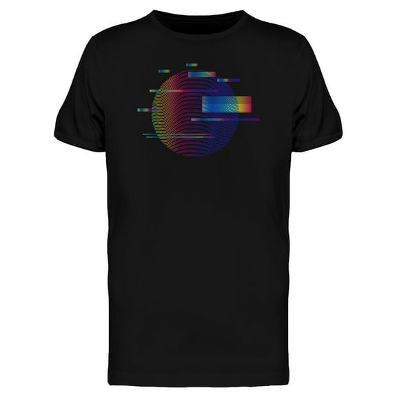 Holo Circle Glitched Lines Tee Men's -Image by Shutterstock
