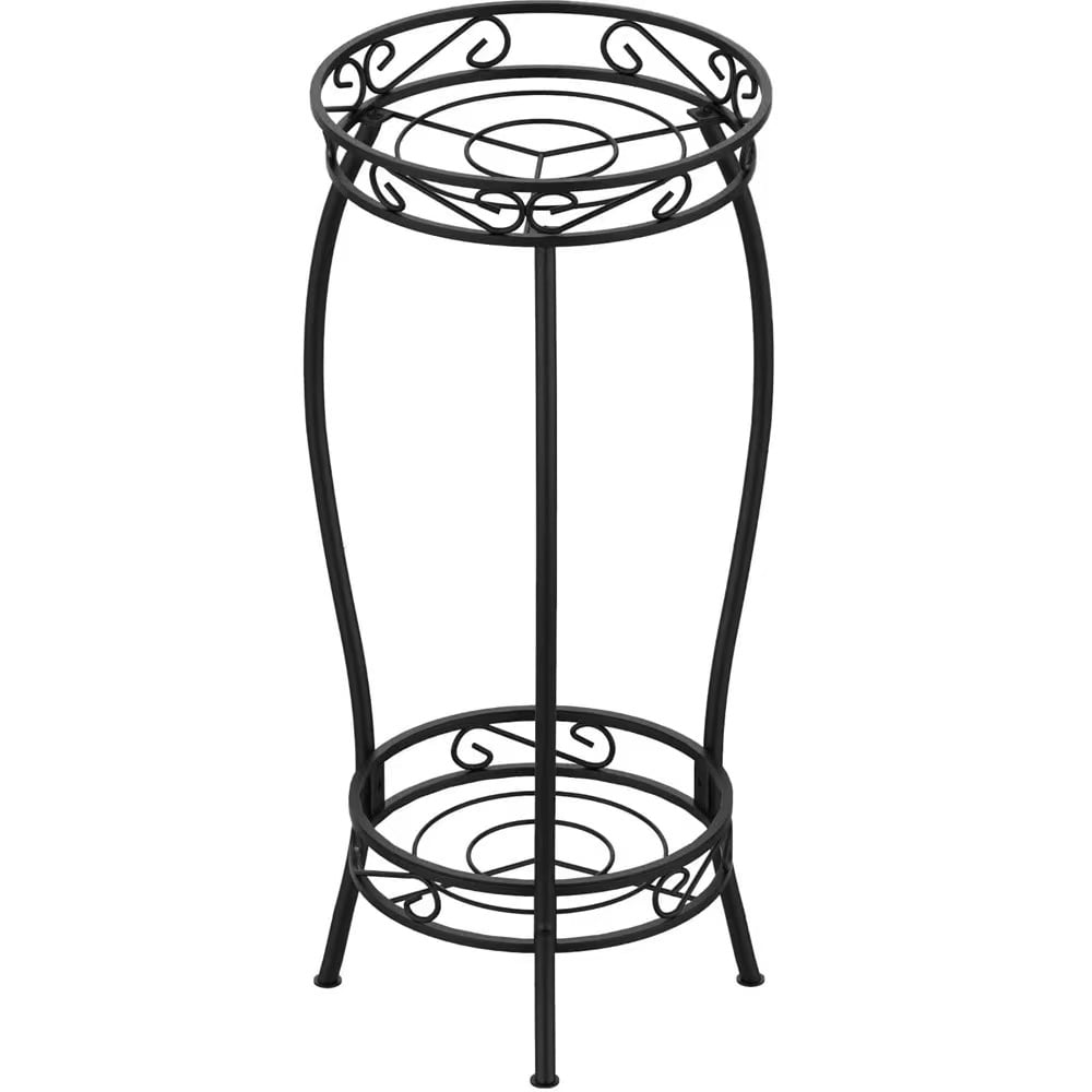 Holocky 2Layer Metal Plant Stand Outdoor Indoor Heavy Duty Flower Pot
