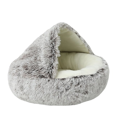 Holocky Cat Bed for Indoor Cats 20Inch Round Soft Plush Cats Cave Bed