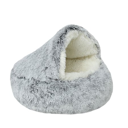 Holocky Dog Cat Bed Cat Beds for Indoor Cats 20Inch Round Soft Plush Cats Cave Bed