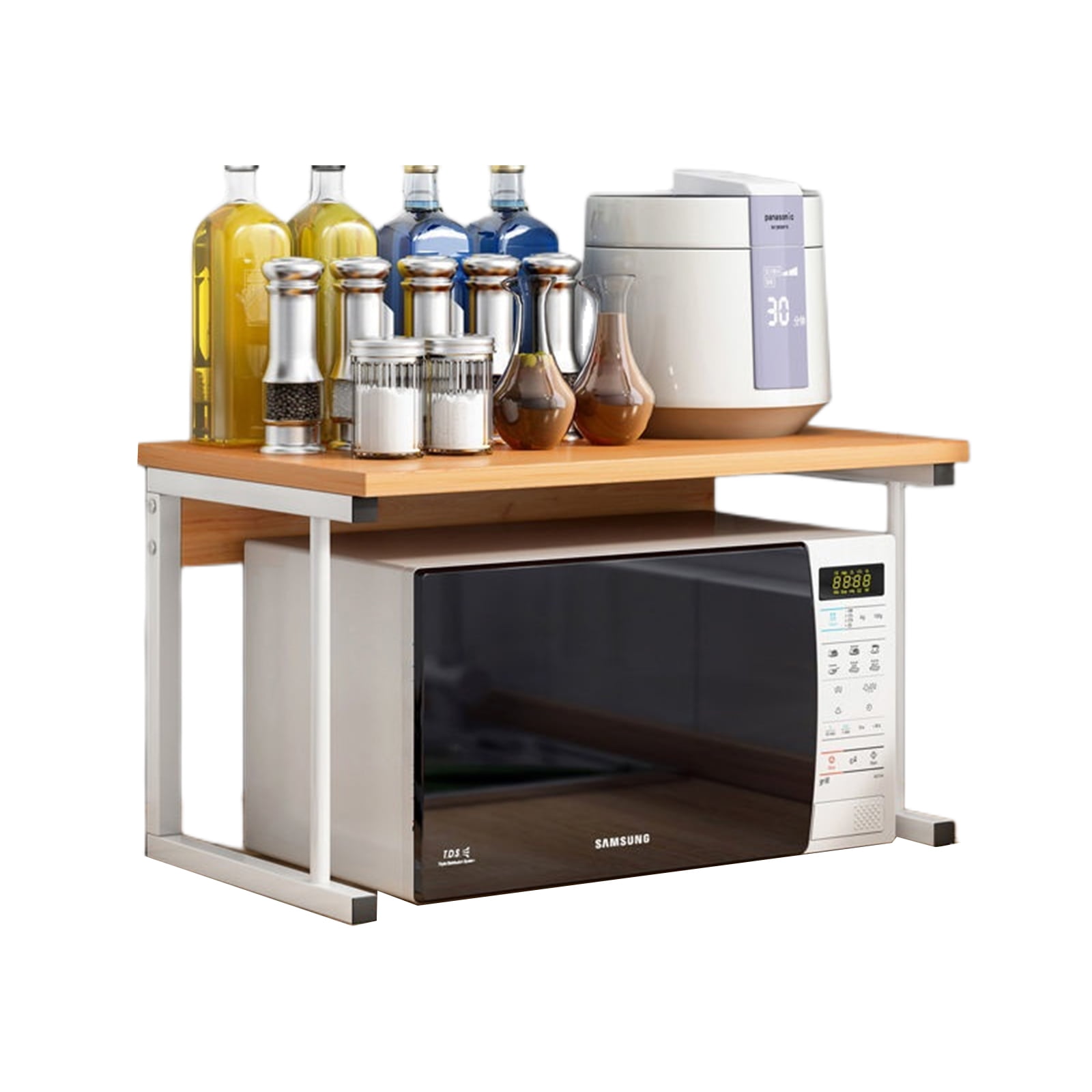 Holocky Microwave Oven Rack Stainless Steel Microwave Expandable Space ...