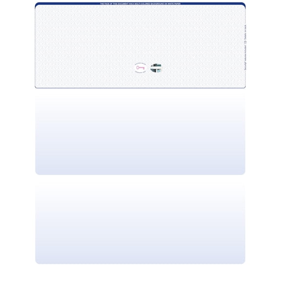 Hologram Blank Computer Checks Top, Laser Inkjet Printable Security Checks with Vouchers for QuickBooks Peachtree, 250 Pack, Blue