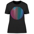 thumbnail image 1 of Hologram Circle Glitch Style T-Shirt Women -Image by Shutterstock, Female XX-Large, 1 of 2