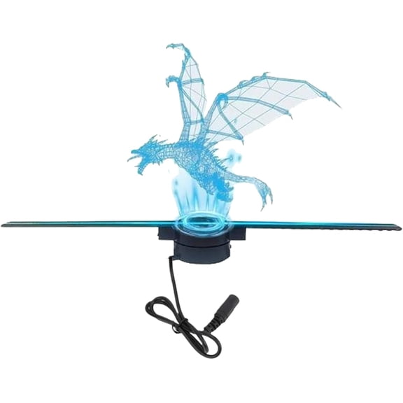 Hologram Fan 3d - Led Video Projector, App & Wi-Fi Controlled Display with High-Resolution Rotating Blades, Interactive Visual Technology for Nightclubs, Trade Shows, Museums, Event Exhibitions
