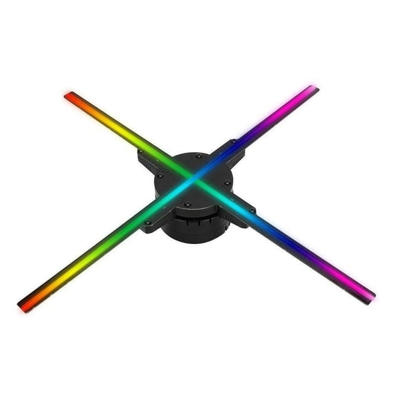 Hologram Projector Fan Wifi 3d Holographic RGB0805 LED Party Decorations Holograms Fan Advertising Machine Rotating Imagin 56CM ,Holographic Video Projector