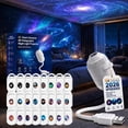 thumbnail image 1 of Holographic 2 in 1 Galaxy Night Light Projector with 12 Projection Films, Blue Cystal Adjustable Brightness 360° Rotating Plug and Play USB Portable Mini LED Nightlight Wall Lamp for Adults and Kids, 1 of 3