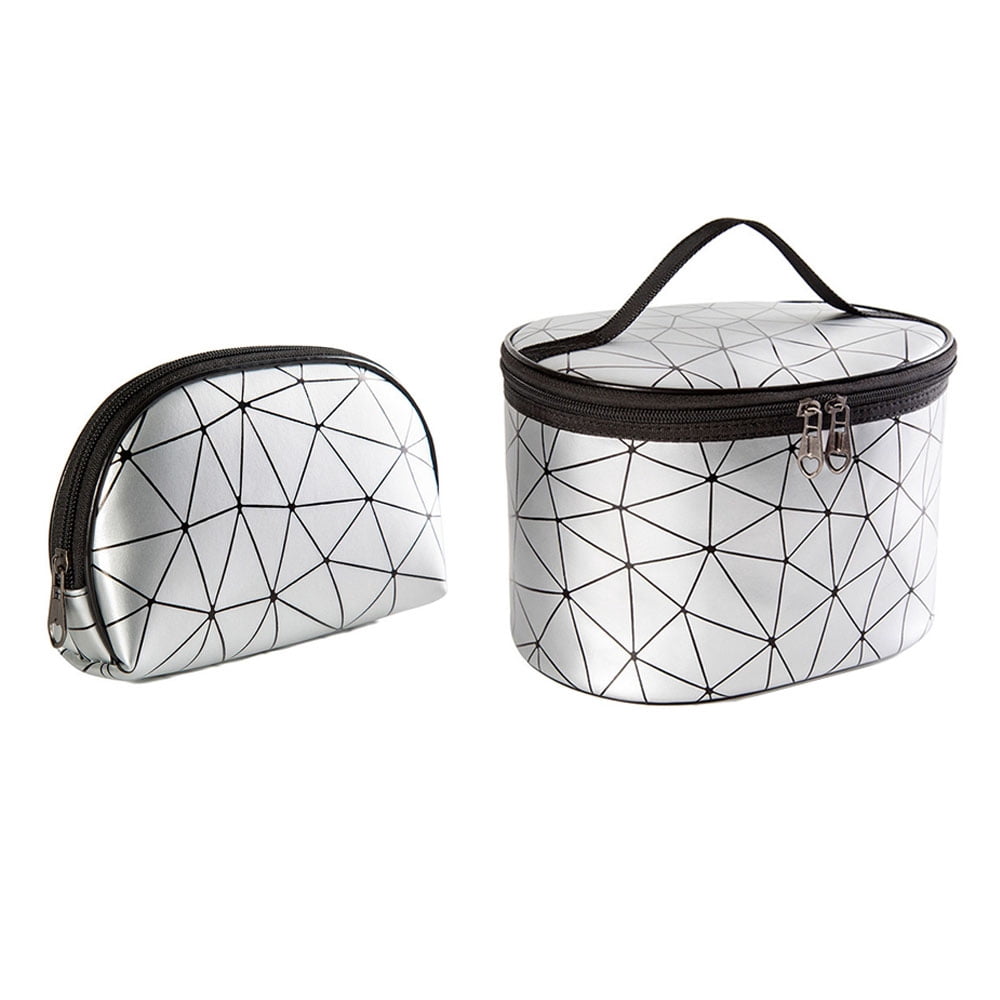 Holographic Clear Makeup Bag Organizer, Waterproof Iridescent Cosmetic ...