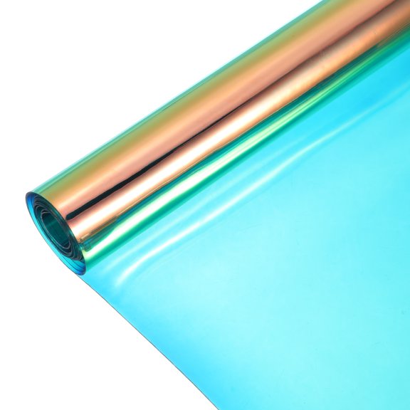 Holographic Clear Vinyl Film Holographic Fabric 12"x48",Laser Dark Green
