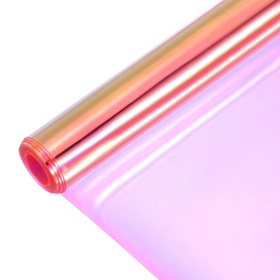 Holographic Clear Vinyl Film Holographic Fabric 12"x48",Laser Dark Red