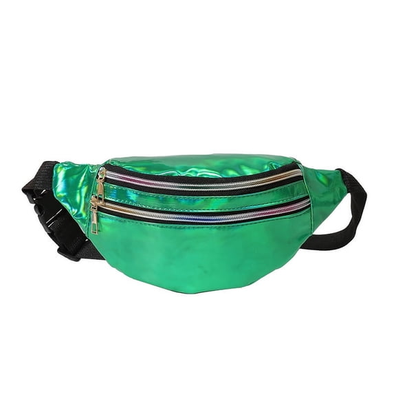 Holographic Fanny Packs for Women Cute Waist Packs Shiny Waist Bum Bag Waterproof for Travel Party Festival Running Hiking