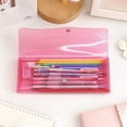 thumbnail image 1 of Holographic Glitter Pencil Pouch, Clear PVC Pen Case with Snap Button, Holds 20 Pencils, Ideal for Office Desk or Travel, 1 of 7