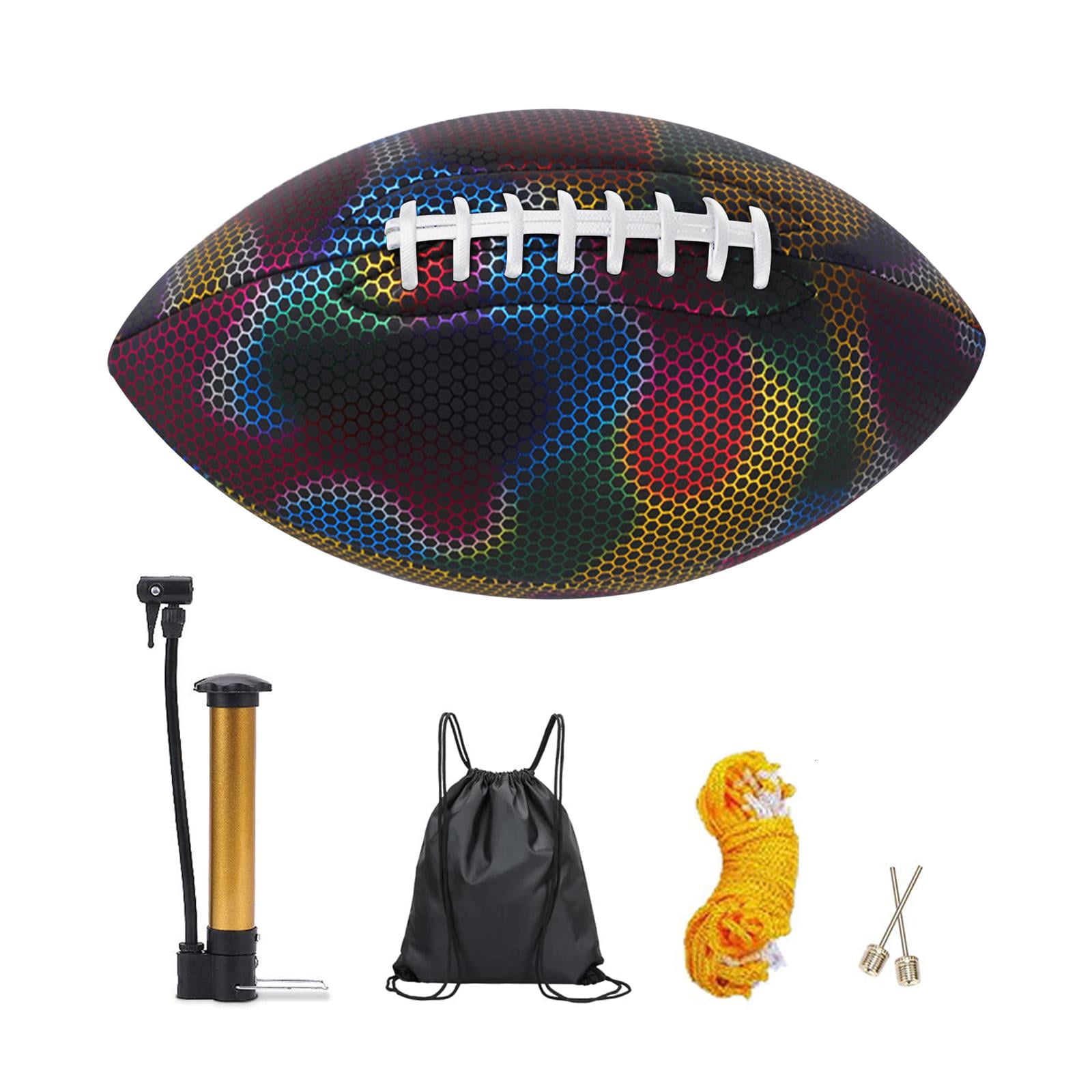 Holographic Glowing Football Size 9 Light Up with Advance Reflective PU Leather