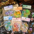 thumbnail image 1 of Holographic Gold Foil Nature Flowers Plants Stickers - 240Pcs Waterproof Clear Glitter Botanical Floral Scrapbook Stickers for Junk Journals,Planner,Resin Art Supplies, 1 of 5