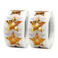 thumbnail image 1 of Holographic Gold Star Stickers for Kids Reward, 1000 Pcs Foil Star Metallic Stickers Roll for Behavior Chart, Student Planner and School Classroom Teacher Supplies, 1 of 5