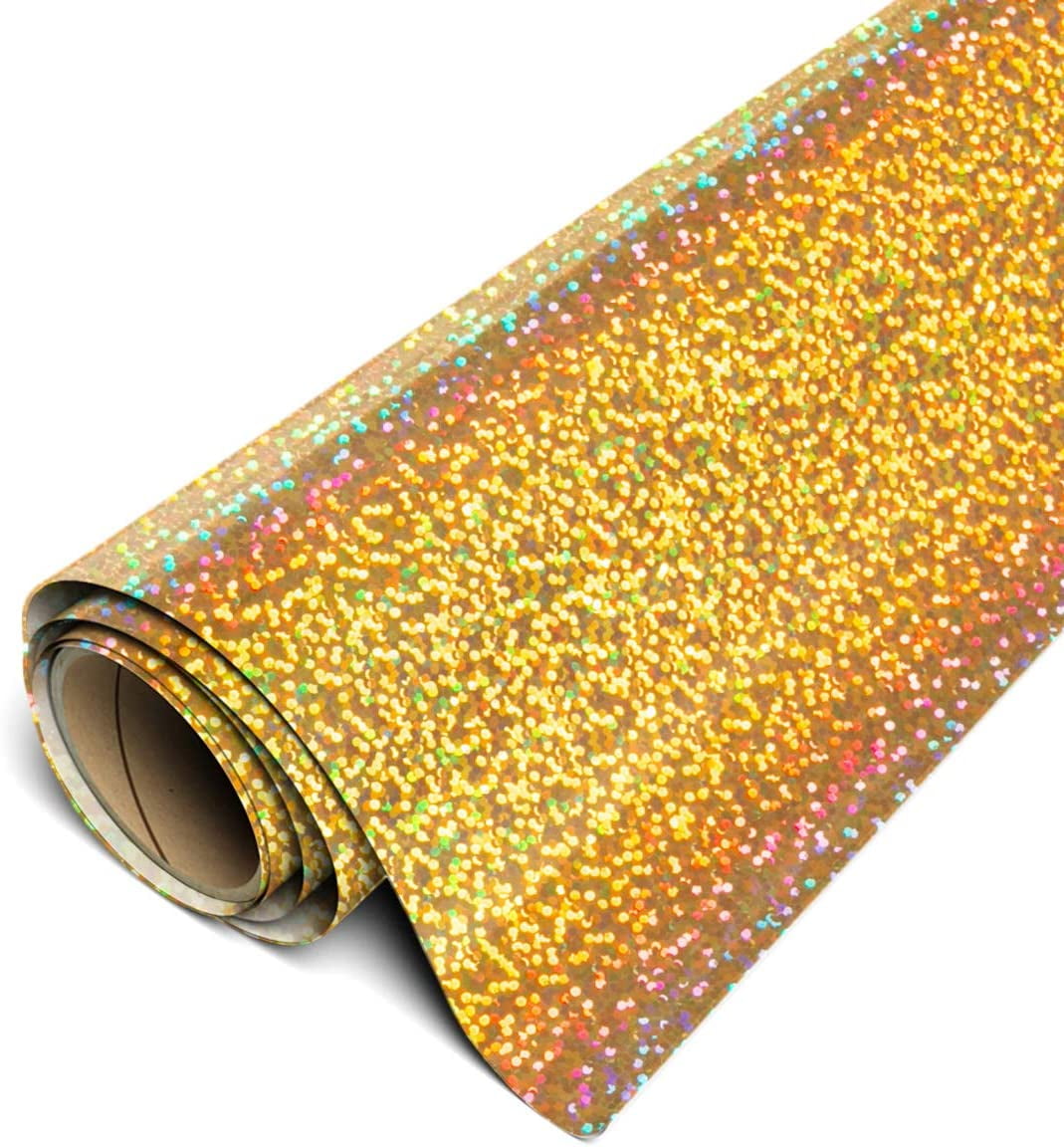 Holographic HTV 20"x5ft Ir Heat Transfer Vinyl (Gold)