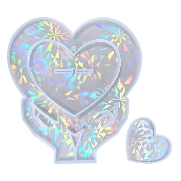 Holographic Heart Silicone Mold Epoxy Resin Mold Table Ornament Making Tool