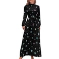 thumbnail image 1 of Holographic Iridescent Star Confetti Glitter Pattern (Black) Long Dress Bride dresses, 1 of 4