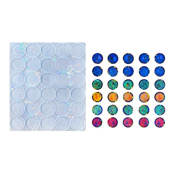 Holographic Keychain Silicone Mold Alphabets Pendant Charm Mold Butterfly Epoxy Resin Casting Mold for DIY Crafts Jewelry