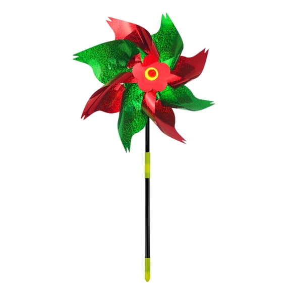 Holographic Laser Reflective Bird Repellent Wind Spinner, Rotating Sparkle Pinwheel Yard Ground Stake for Outdoor Garden Orchard Lawn Bird Deterrent Landscape Decor 21x10 Inch