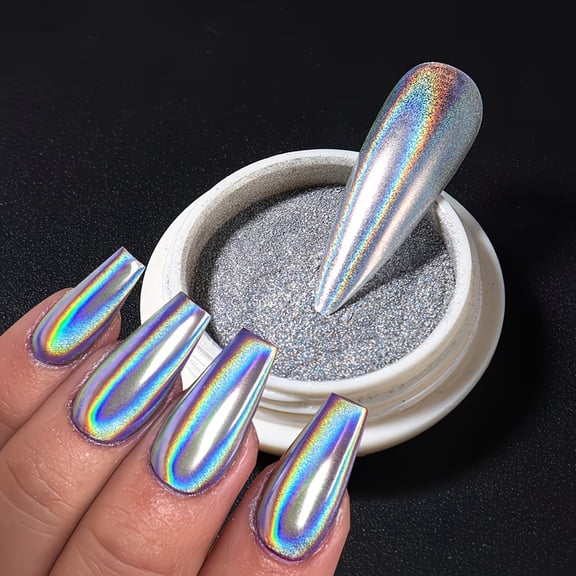 Holographic Nail Powder Chrome Laser Magic Mirror Glitter Dust for Manicure