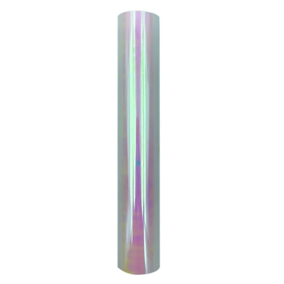 Holographic Permanent Vinyl,12" x 7.8", Iridescent Vinyl Opal White,Color Shift Chrome Adhesive Vinyl Easy to Peel and Transfer for Crafts,Lettering,Office Supplies,5 Colors(B)