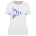 thumbnail image 1 of Holographic Play Button T-Shirt Women -Image by Shutterstock, Female Medium, 1 of 2