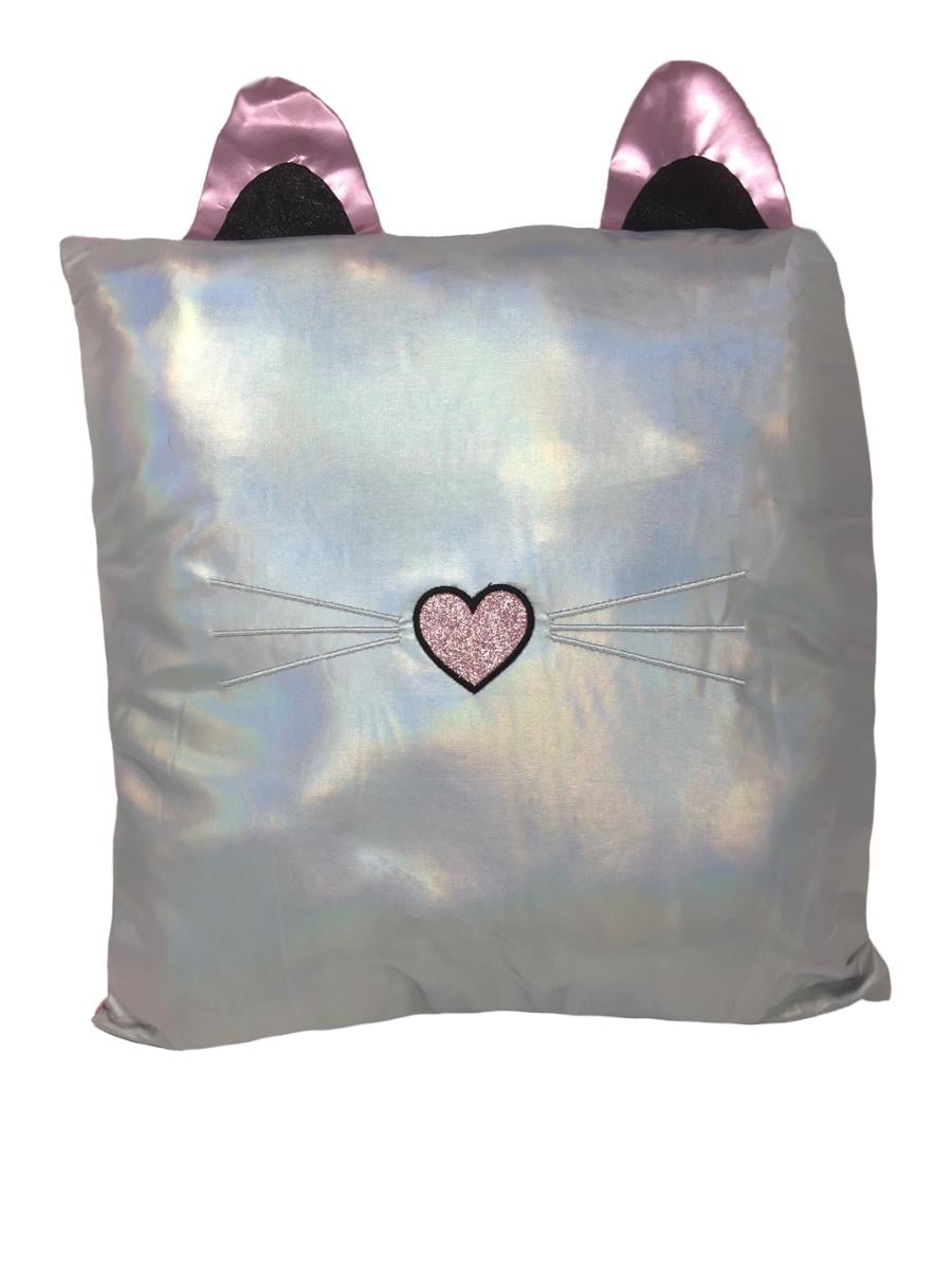 Holographic Poly Jersey Cat Pillow