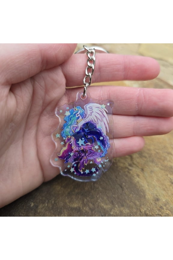 Holographic Princess MLP Keychain (1 keychain)