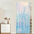 thumbnail image 1 of Holographic Rainbow Fringe Curtain for Party Decorations, Iridescent PET Film Backdrop for Birthdays, Weddings, Graduation, Christmas, Photo Booth, 39x79 Inch, Light Reflecting & Easy to Hang, 1 of 5